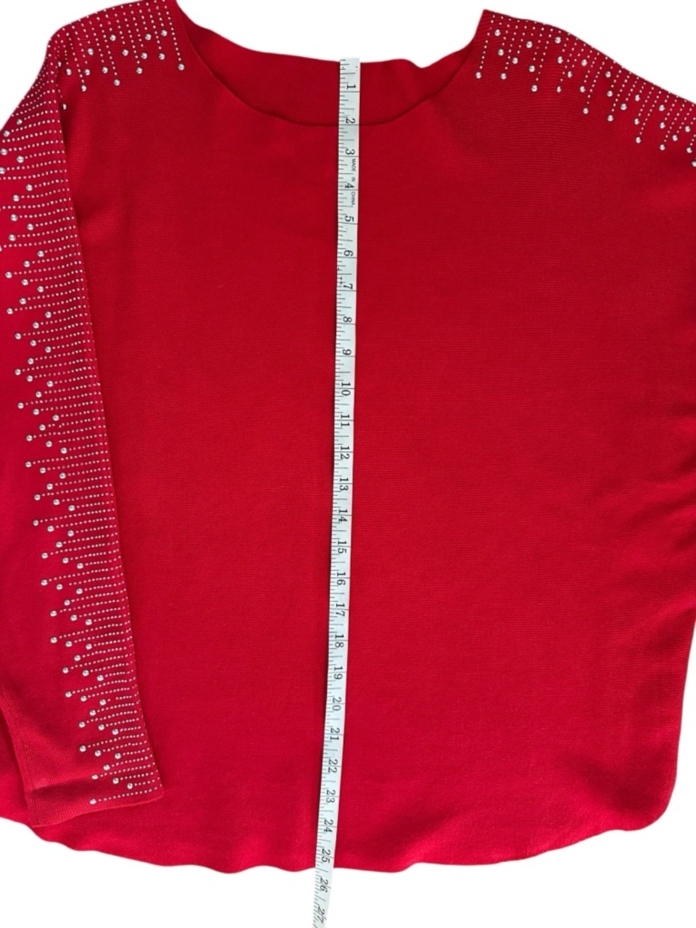 ❤️ Red Embellished Batwing Sweater | XL - Picture 7 of 13
